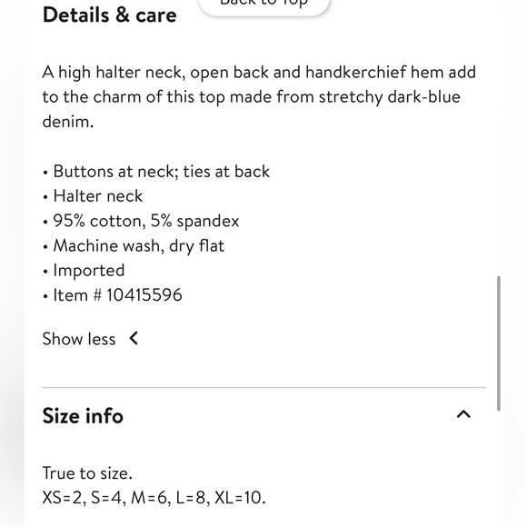 EDIKTED Sydnie Open Back Denim Halter Top | Color: Dark-Blue - Picture 8 of 8